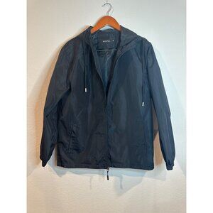 Wulful Black Lightweight Hooded Waterproof Rain Jacket